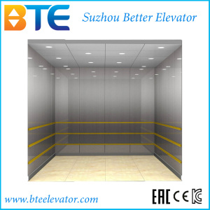 Ce Freight Elevator for Goods Deliver with Hairline Ss Cabin